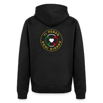 TI PENSO OGNI GIORNO - Veste à capuche bio Premium Unisexe - noir - Dos - Nico (187cm)