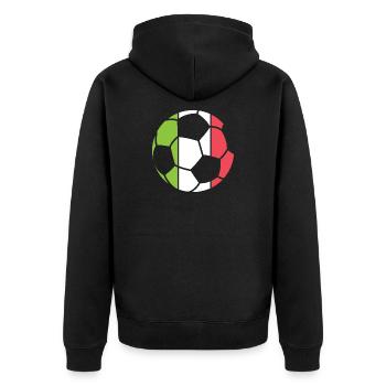 Icône du logo du vainqueur du tournoi du symbole de la boule de l’équipe d’Italie - Veste à capuche bio Premium Unisexe - noir - Dos - Nico (187cm)