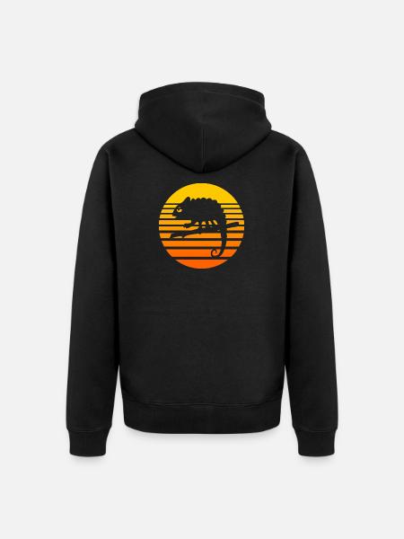 Chamaeleon animal - Unisex Premium Organic Zip Hoodie - black