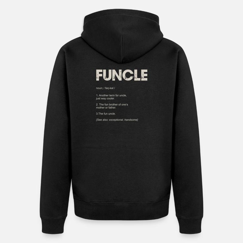 Foncle Typography Tee Design - Veste à capuche bio Premium Unisexe - noir