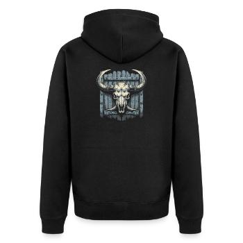 Crâne de bison - Veste à capuche bio Premium Unisexe - noir - Dos - Nico (187cm)