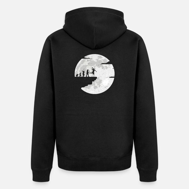 Feier der Mondevolution - Unisex Premium Bio Zip Hoodie - Schwarz