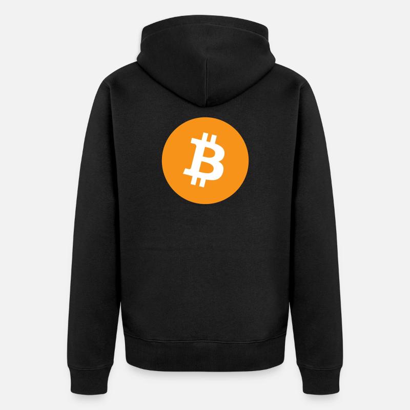 Bitcoin Logo - Veste à capuche bio Premium Unisexe - noir