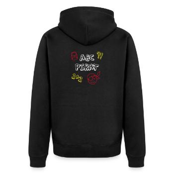 ABC Pirate School Enrollation School Comic Kids Celebration - Veste à capuche bio Premium Unisexe - noir - Dos - Nico (187cm)