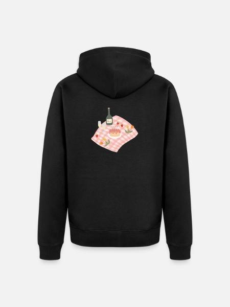 Feier Picknick Party Design - Unisex Premium Bio Zip Hoodie - Schwarz