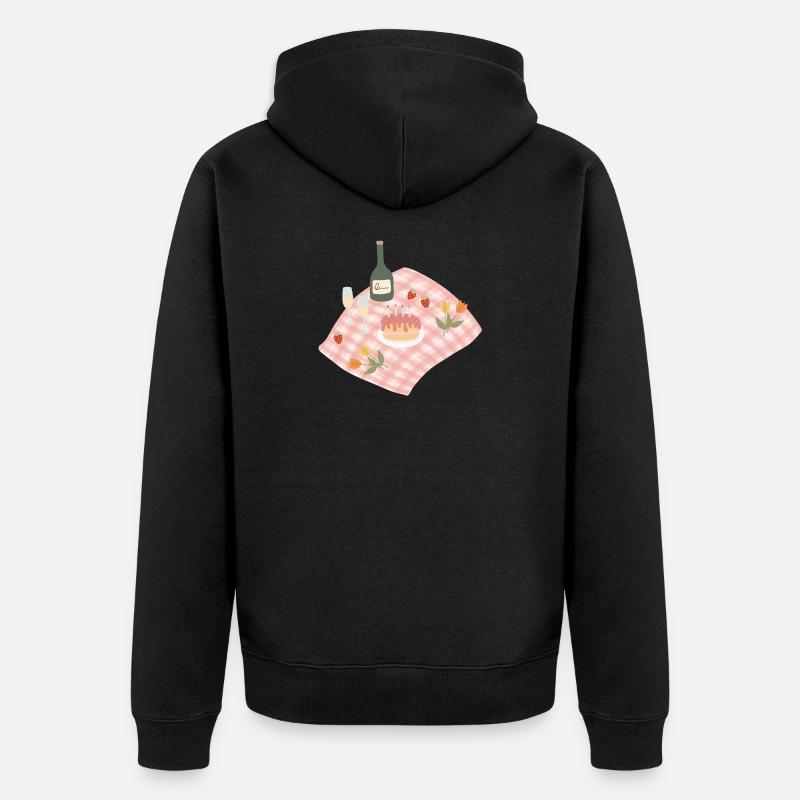 Conception de fête de pique-de célébration - Veste à capuche bio Premium Unisexe - noir