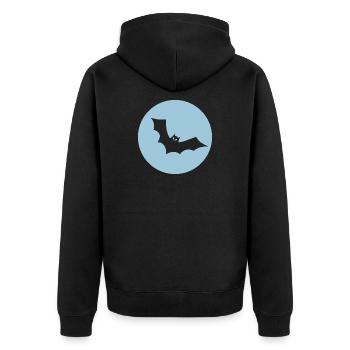 Halloween - Unisex Premium Bio Zip Hoodie - Schwarz - Hinten - Nico (187cm)