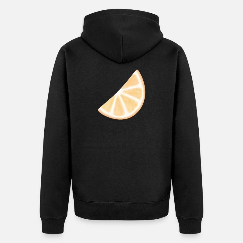 Tranche d’orange aquarelle éclat - Veste à capuche bio Premium Unisexe - noir