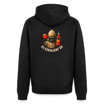 Es Eskaliert Eh Waschbär Spritz Party Geschenkidee - Unisex Premium Bio Zip Hoodie - Schwarz - Hinten - Nico (187cm)