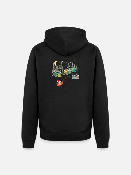Winter Magic Christmas - Unisex Premium Organic Zip Hoodie - black