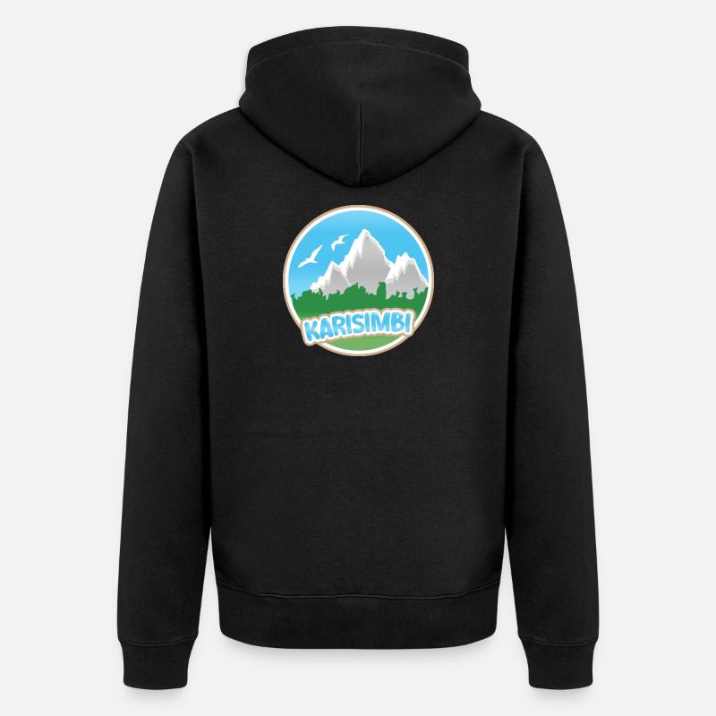 Karisimbi Karisimbi - Unisex Premium Bio Zip Hoodie - Schwarz