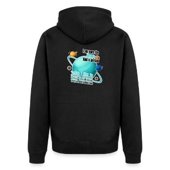I am more the Uranus kind o' person - Unisex Premium Organic Zip Hoodie - black - Back - Nico (187cm)