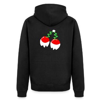 Cerise – Noël - Veste à capuche bio Premium Unisexe - noir - Dos - Nico (187cm)