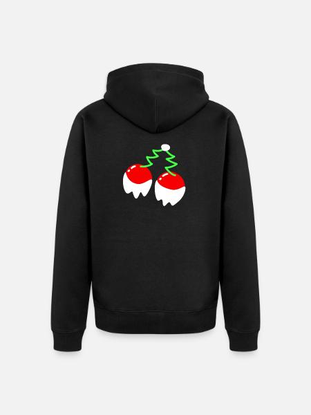 Cherry – Christmas - Unisex Premium Organic Zip Hoodie - black