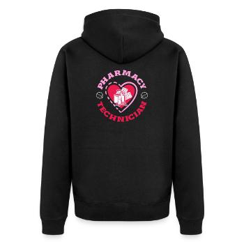 Pharmacist Pharmaceutical Technical - Unisex Premium Organic Zip Hoodie - black - Back - Nico (187cm)
