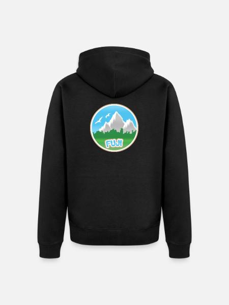 Fuji - Unisex Premium Organic Zip Hoodie - black