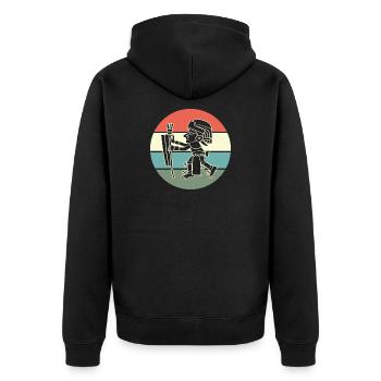 Inca du calendrier maya aztèque - Veste à capuche bio Premium Unisexe - noir - Dos - Nico (187cm)