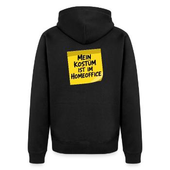 Le costume se trouve dans le bureau du carnaval du bureau principal - Veste à capuche bio Premium Unisexe - noir - Dos - Nico (187cm)