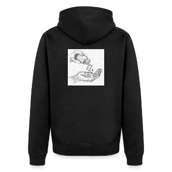La musique est mon remède - Veste à capuche bio Premium Unisexe - noir - Dos - Nico (187cm)