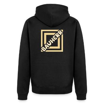 Créateur d’offres d’emploi - Veste à capuche bio Premium Unisexe - noir - Dos - Nico (187cm)