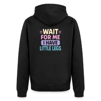 Cute Saying Humor Meme Funny Gift Idea - Unisex Premium Organic Zip Hoodie - black - Back - Nico (187cm)