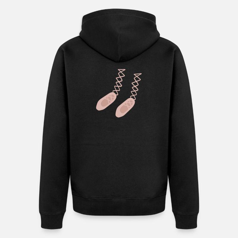 Pantoufles de ballet - Veste à capuche bio Premium Unisexe - noir