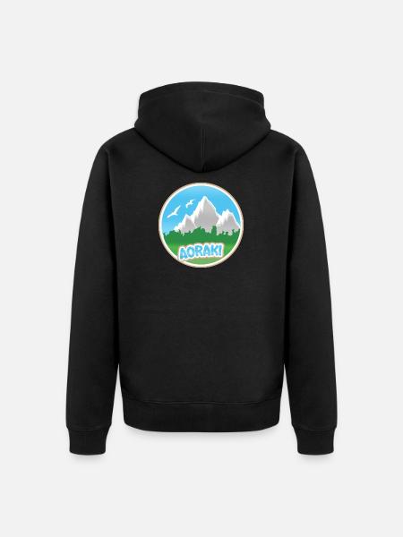 Mount Aoraki - Unisex Premium Organic Zip Hoodie - black