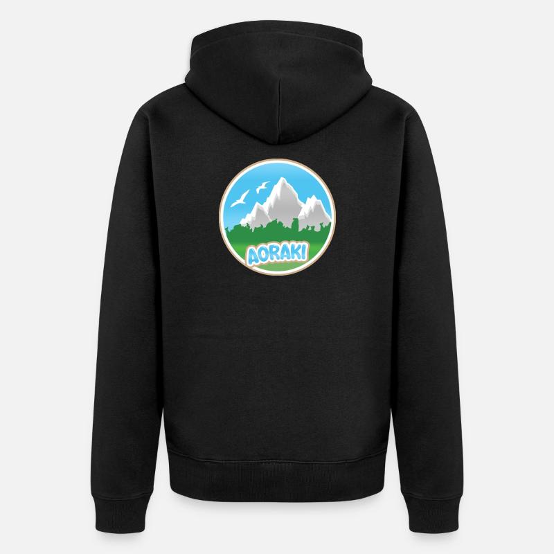 Mont Aoraki - Veste à capuche bio Premium Unisexe - noir