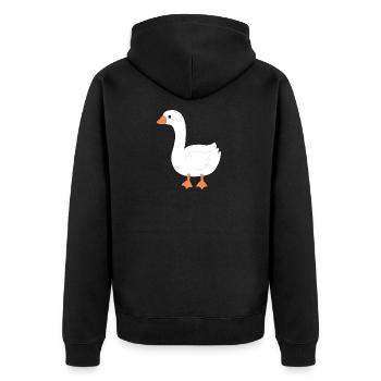 Bec d’Orange de dessin animé Oie - Veste à capuche bio Premium Unisexe - noir - Dos - Nico (187cm)