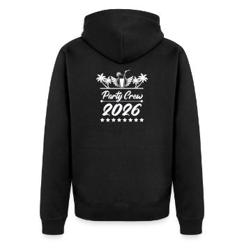 Party Crew 2026 Palmiers - Veste à capuche bio Premium Unisexe - noir - Dos - Nico (187cm)