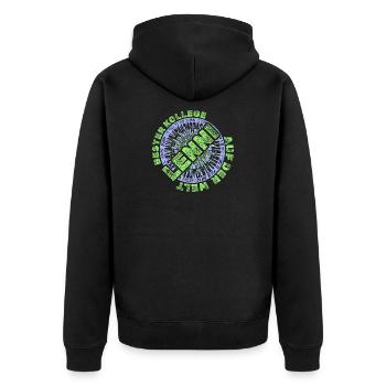 Gift for Lenni - Unisex Premium Organic Zip Hoodie - black - Back - Nico (187cm)