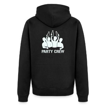 Bottle Raise Party Crew - Unisex Premium Organic Zip Hoodie - black - Back - Nico (187cm)