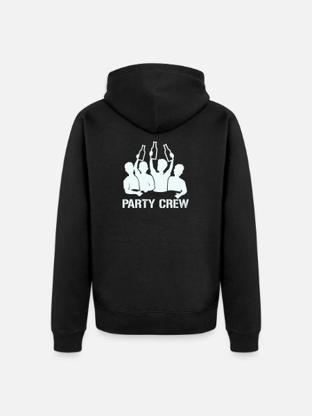 Bottle Raise Party Crew - Unisex Premium Organic Zip Hoodie - black