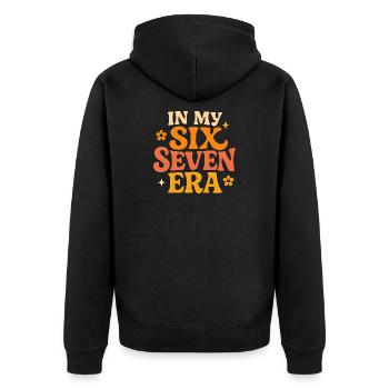 Dans mon mème d’humour italien de la pourriture cervementale de l’ère 67 des Six Sept - Veste à capuche bio Premium Unisexe - noir - Dos - Nico (187cm)
