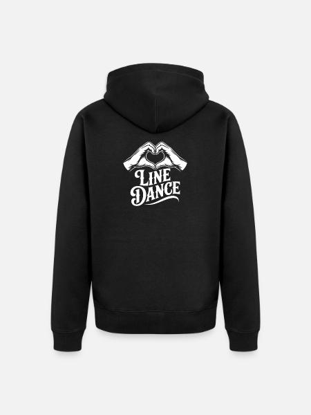 Line Dance Heart Logo - Unisex Premium Organic Zip Hoodie - black
