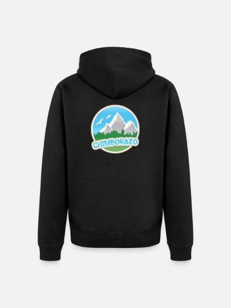 Berg Chimborazo - Unisex Premium Bio Zip Hoodie - Schwarz