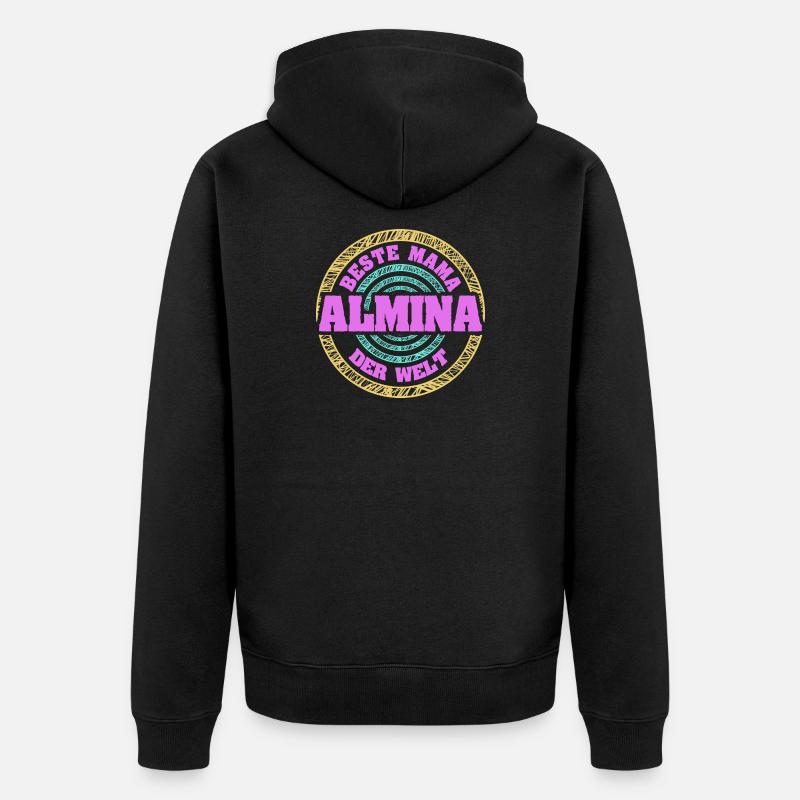 Meilleure maman du monde Allmina - Veste à capuche bio Premium Unisexe - noir