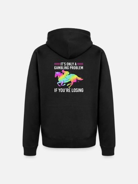 Courses de chevaux - Veste à capuche bio Premium Unisexe - noir