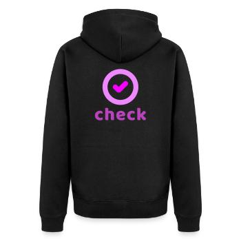 (check) le T-shirt lifestyle - Veste à capuche bio Premium Unisexe - noir - Dos - Nico (187cm)
