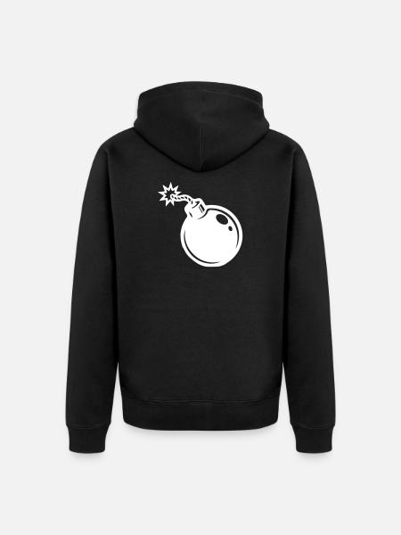Bomb Icon - Unisex Premium Organic Zip Hoodie - black