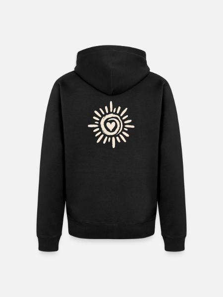 Sunheart - Unisex Premium Organic Zip Hoodie - black