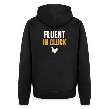 Fluent en poulet à caquet - Veste à capuche bio Premium Unisexe - noir - Dos - Nico (187cm)