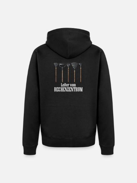 Leiter vom Rechenzentrum Gärtner - Unisex Premium Bio Zip Hoodie - Schwarz