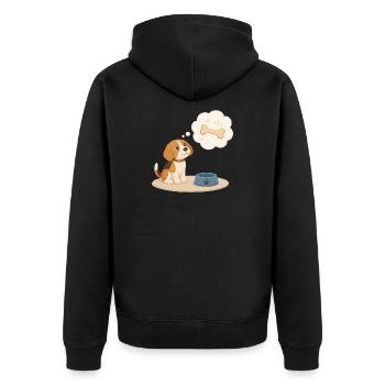 Le Beagle rêve d’un os - Veste à capuche bio Premium Unisexe - noir - Dos - Nico (187cm)