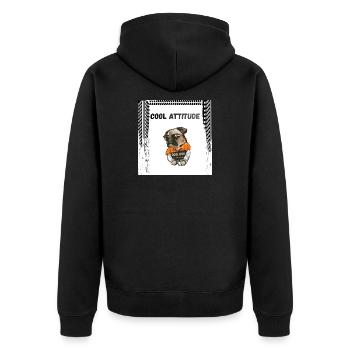 Dog  - Veste à capuche bio Premium Unisexe - noir - Dos - Nico (187cm)