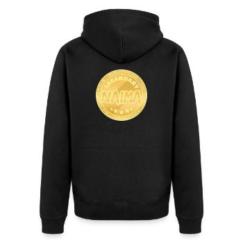 Idée cadeau : Naima - Veste à capuche bio Premium Unisexe - noir - Dos - Nico (187cm)