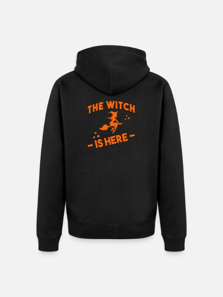 Halloween Witch - Unisex Premium Bio Zip Hoodie - Schwarz