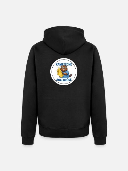 Kampfzone Analdrüse TFA Motiv - Unisex Premium Bio Zip Hoodie - Schwarz