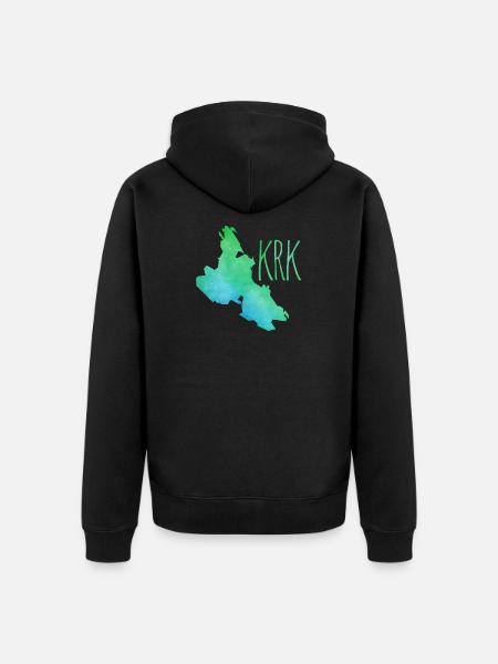 Krk - Unisex Premium Bio Zip Hoodie - Schwarz