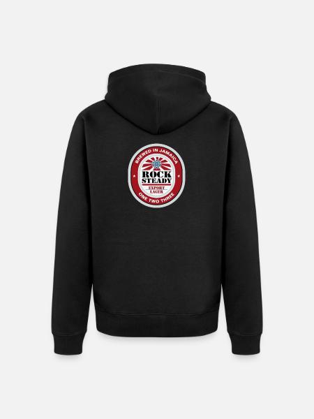 Rocksteady Beer Lable - Unisex Premium Bio Zip Hoodie - Schwarz